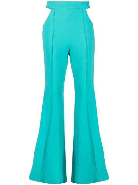 Giuseppe Di Morabito cut out-detail flared trousers Blue PS23066PA224