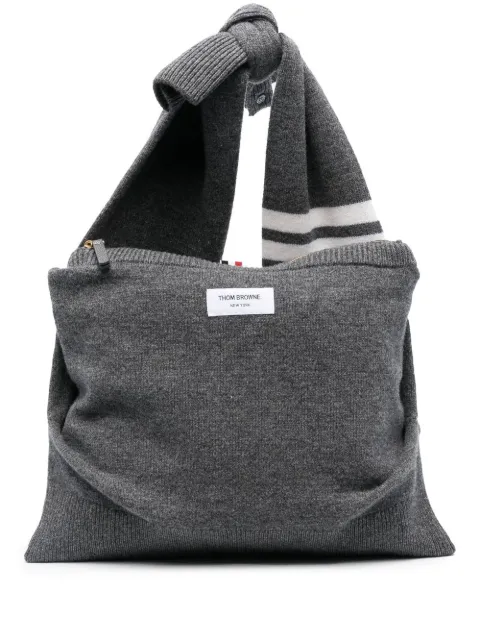 Thom Browne 4-Bar Stripe crossbody bag Grey UAG076AE0350