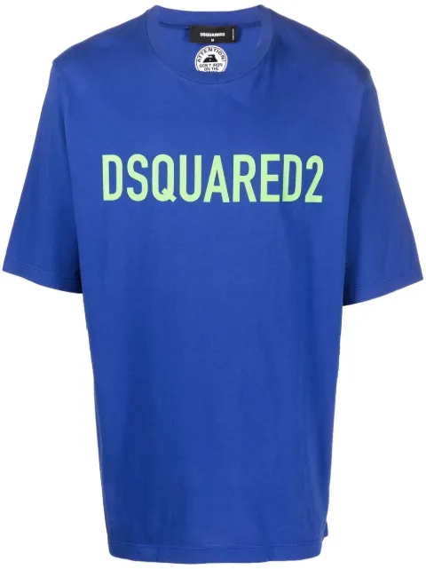 DSQUARED2 logo-print detail T-shirt Blue S74GD1122S24321