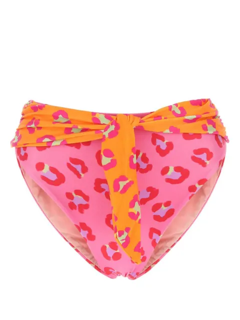 FARM Rio animal print stretch bikini bottoms Pink 304391R2348