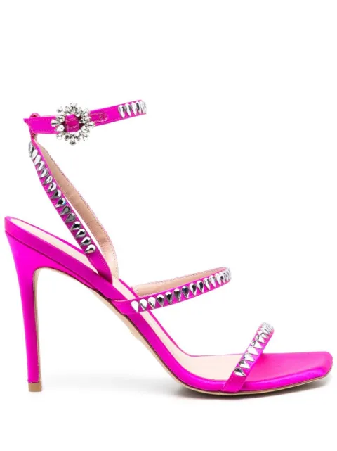 Stuart Weitzman crystal-embellished 115mm pumps Pink SD131SANCL6