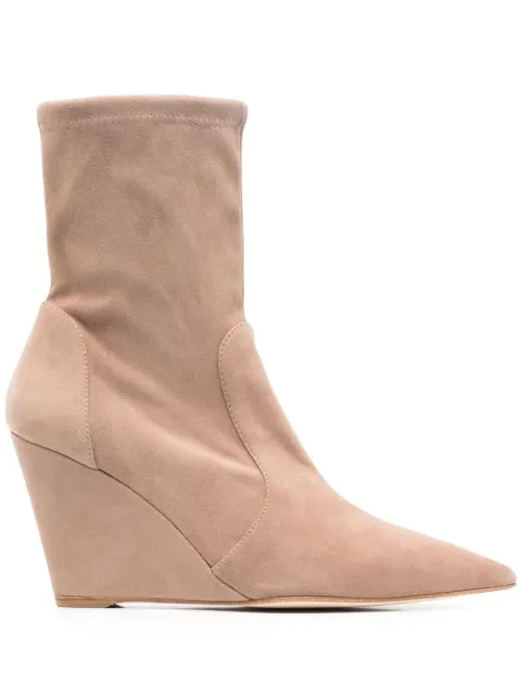 Stuart Weitzman 160mm concealed-wedge ankle boots Neutrals SD239SUS