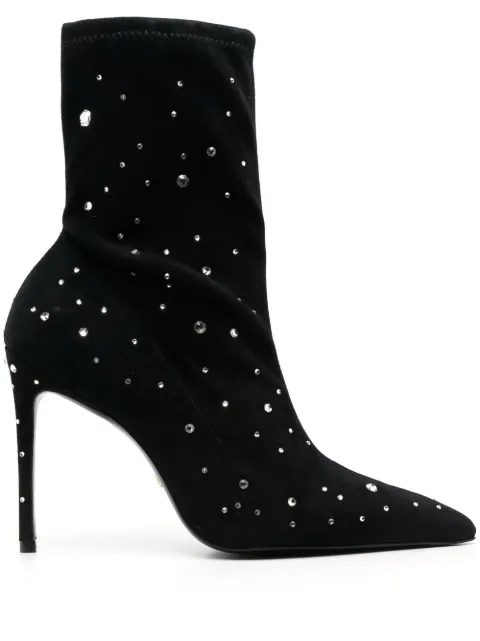 Stuart Weitzman 115mm crystal-embellished ankle boots Black SD535SDY