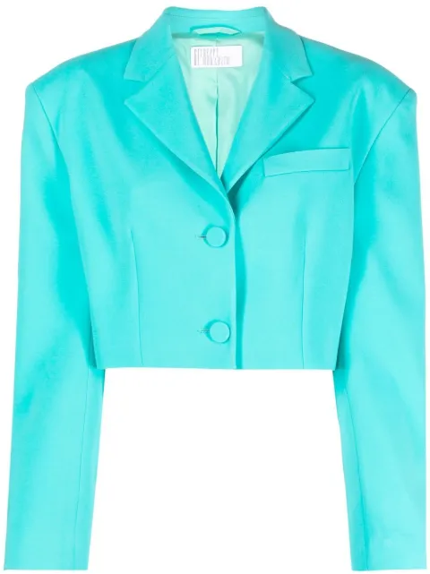 Giuseppe Di Morabito notched-collar cropped blazer Blue PS23058JA224