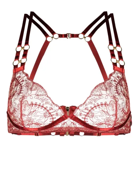 Bordelle Cymatic plunge wire bra Red CYMATICPLUNGEWIREBRA