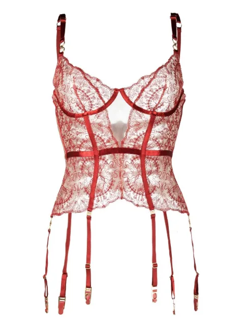 Bordelle Cymatic Basque corset bra Red CYMATICBASQUE