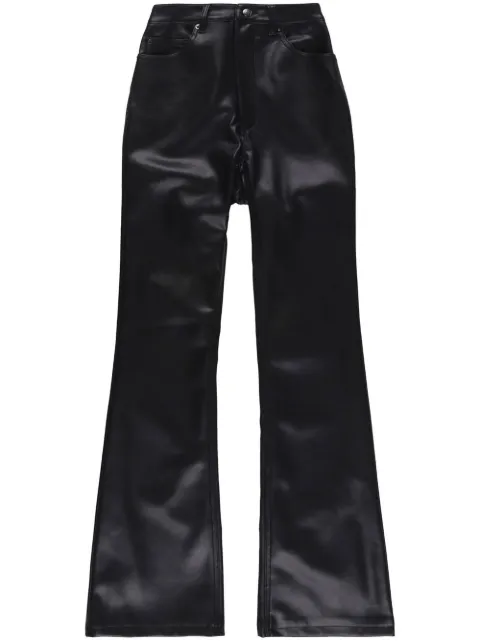Ksubi faux-leather flared trousers Black WPS23PA001