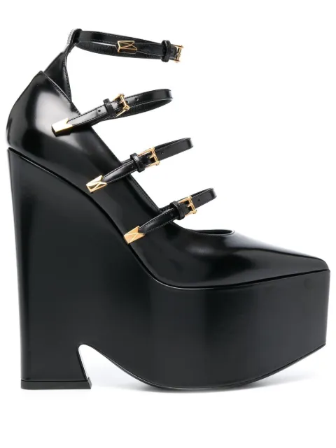 Versace Tempest calf-leather platform pumps Black 1009469DVT51