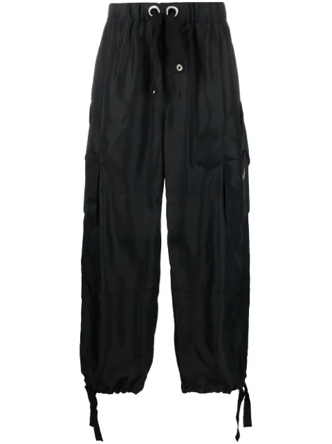 Versace logo-print cargo trousers Black 10083441A06428
