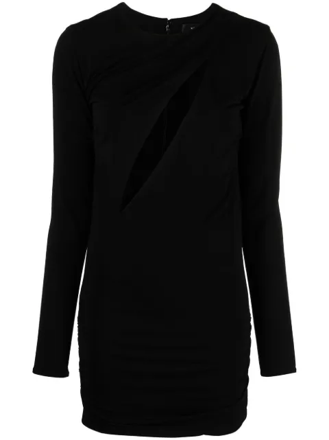 Versace cut-out long sleeves dress Black 10100431A01253