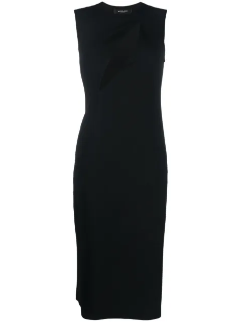 Versace cut-out sleeveless midi dress Black 10097491A00540