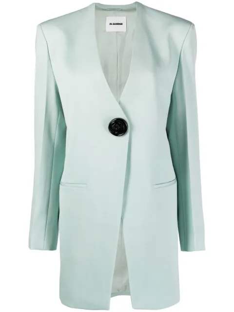 Jil Sander single-button wool blazer Green J02BN0119J40021