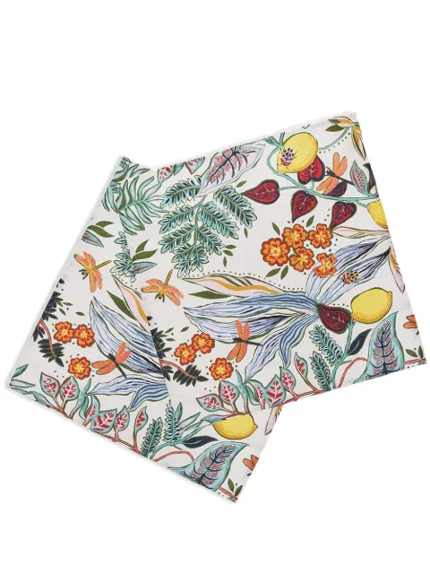 La DoubleJ Botanical napkin set White NAP0006LIN001BOT0005