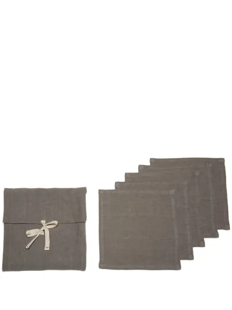 Once Milano set of five cocktail napkins Grey 1111100022
