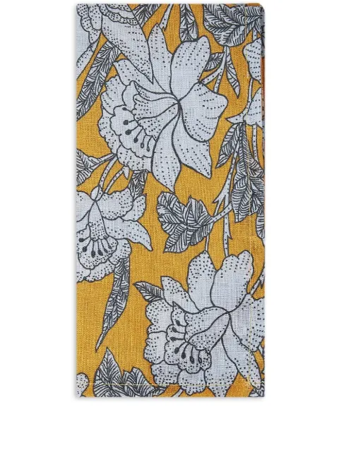 La DoubleJ Lilium Zafferano set of two napkins Yellow NAP0006LIN001LIL0006