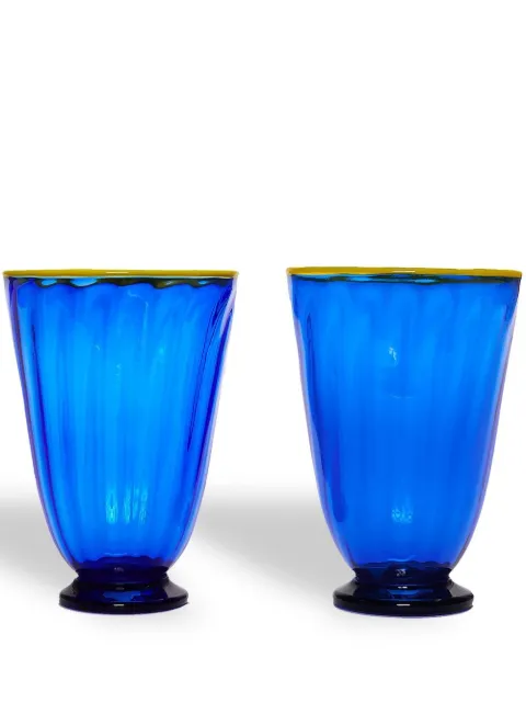 La DoubleJ Rainbow glasses (set of 2) Blue GLA0014MUR001BLU0001