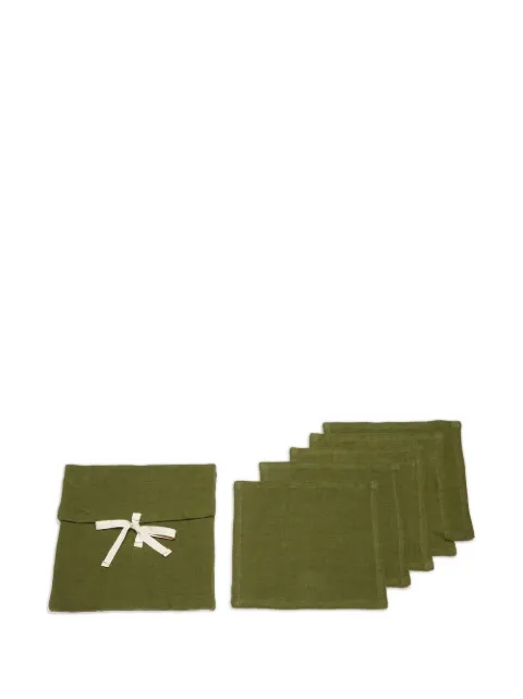 Once Milano set of five cocktail napkins Green 1111100004