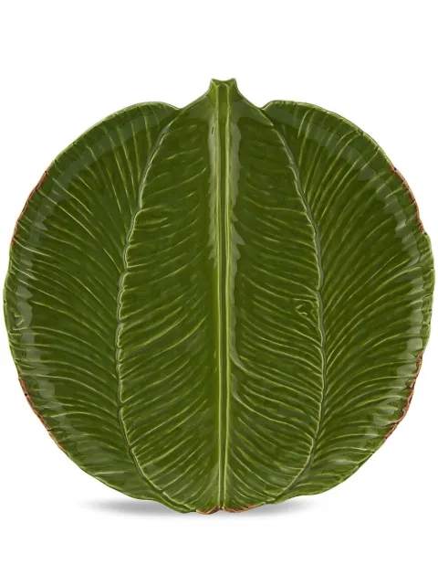 Bordallo Pinheiro Banana Madeira glazed tray Green 65025699
