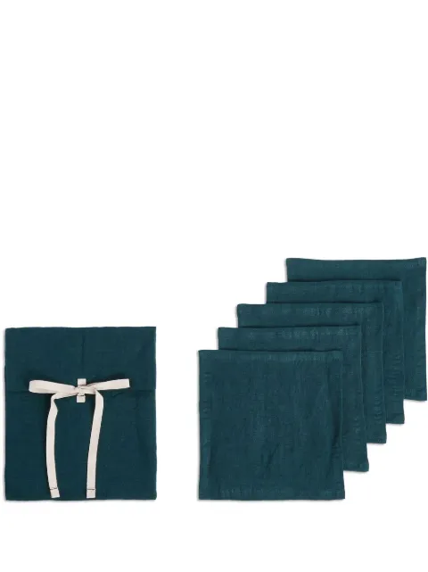 Once Milano set of five cocktail napkins Blue 1111100003