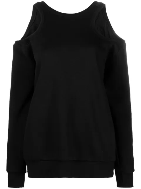 Ioana Ciolacu backless cut-out sweatshirt Black ID22SW05BLK