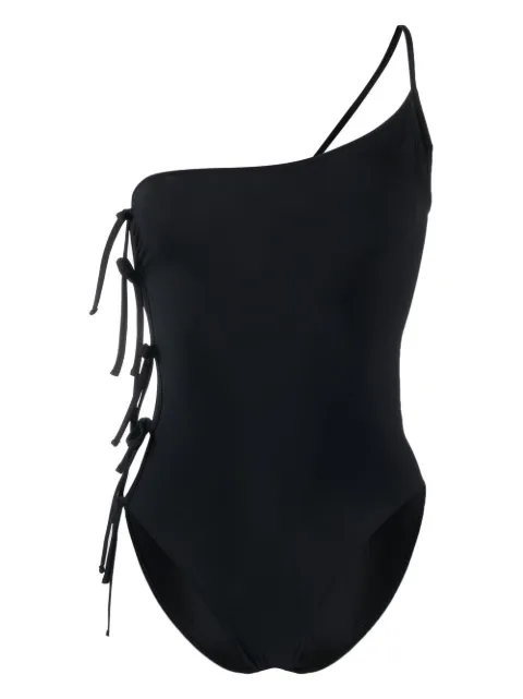 Rick Owens knot-detailing one-shoulder swimsuit Black RP01C5086W