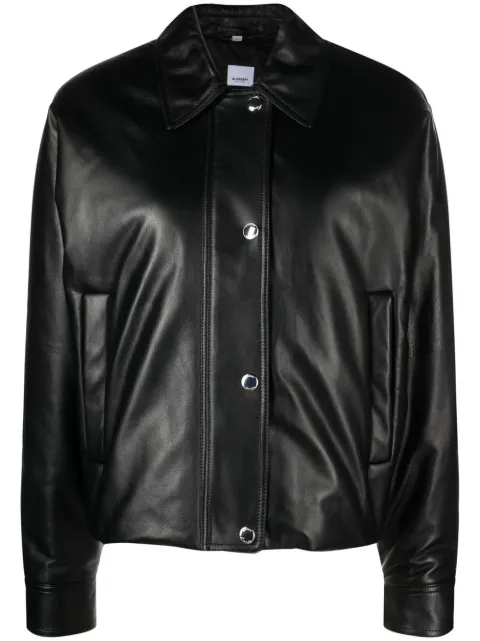 Burberry two-pocket leather jacket Black 8059653