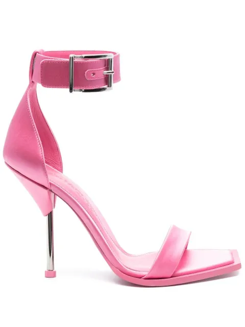 Alexander McQueen 110mm satin-finish sandals Pink 734993W4GPA