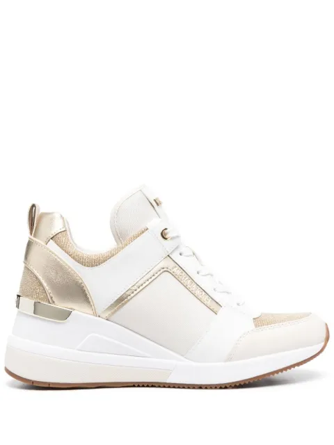 Michael Michael Kors wedge-heel lace-up sneakers Neutrals 43R3GEFS2D