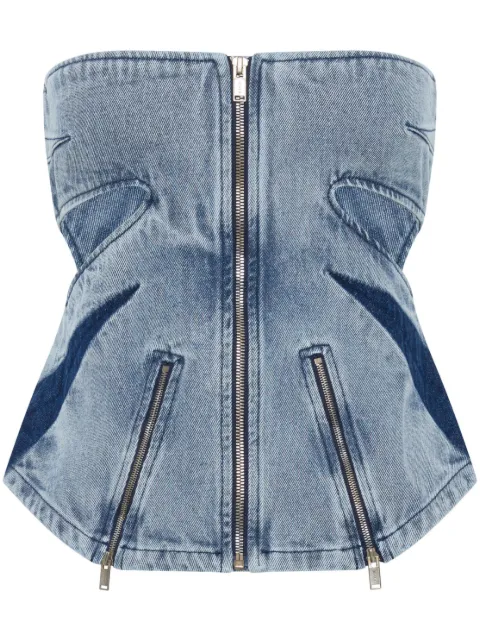 Dion Lee darted denim corset Blue A3599S23