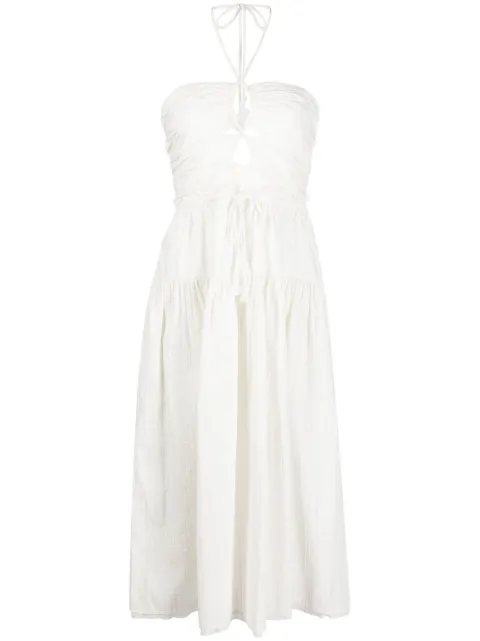Ulla Johnson Ella halterneck midi dress White PS230168