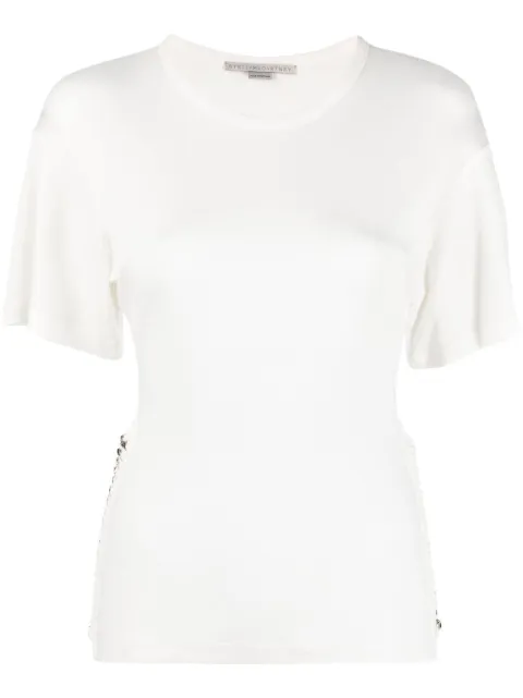 Stella McCartney chain-link detail short-sleeve T-shirt White 6J01043SPX03
