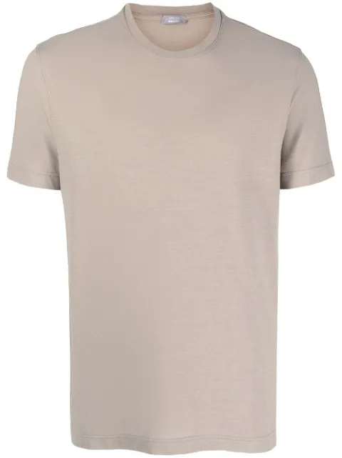 Zanone short-sleeved cotton T-shirt Neutrals 812597ZG380