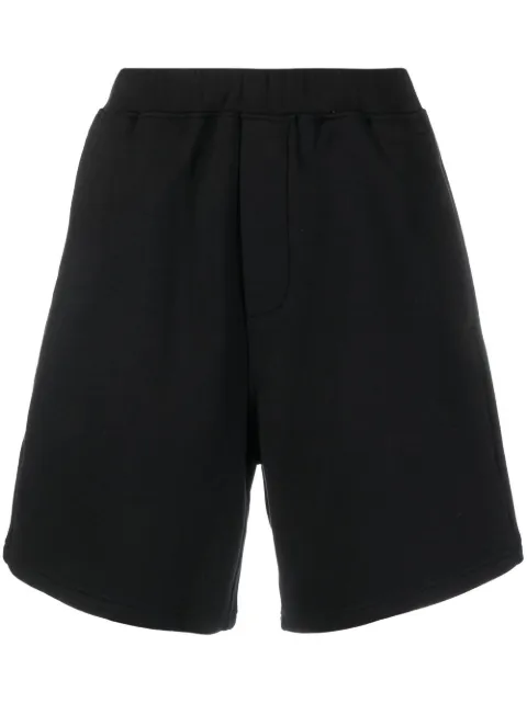 DSQUARED2 knee-length cotton track shorts Black S74MU0762S25516