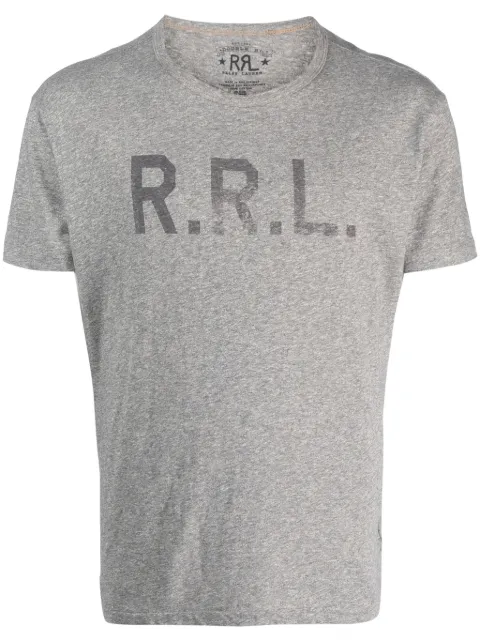 Ralph Lauren RRL logo print cotton T-shirt Grey 782911450001