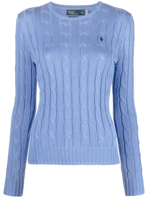 Polo Ralph Lauren cable-knit Polo Pony sweater Blue 211891640003