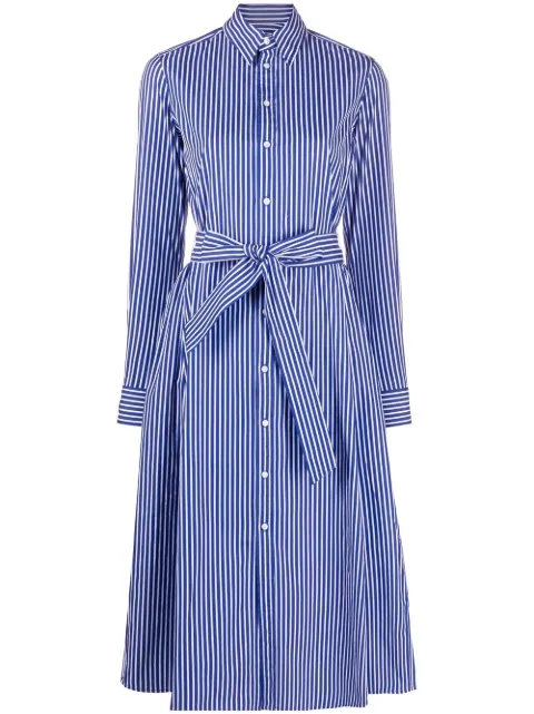 Polo Ralph Lauren striped belted shirt dress Blue 211891430001