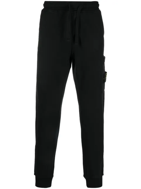 Stone Island 6200010 organic-cotton fleece sweatpants Black L2S156200010S0051