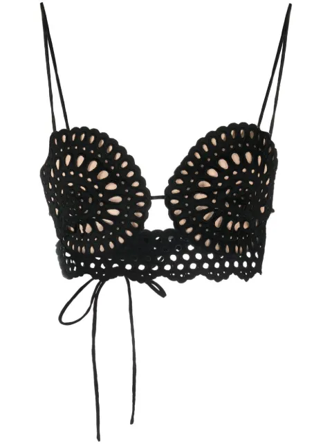 Stella McCartney broderie-anglaise cropped top Black 6T00593BU304