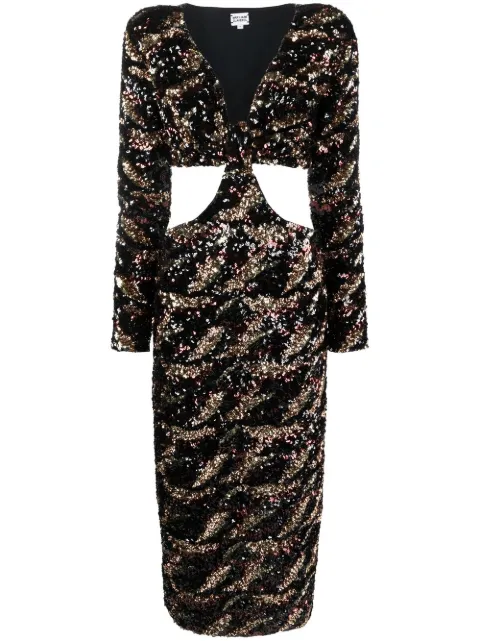 MaryJane Claverol sequin-embellished midi dress Black 545023015