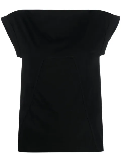 Rick Owens sleeveless cotton top Black RP01C5108JA