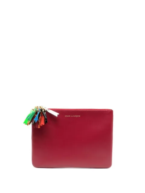 Comme Des Garçons Wallet zip-detailing leather wallet Red SA5100