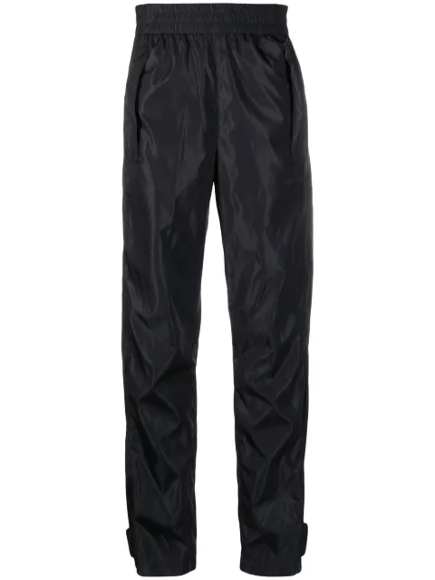 Off-White logo-print elasticated trousers Black OWCA148C99FAB0021010
