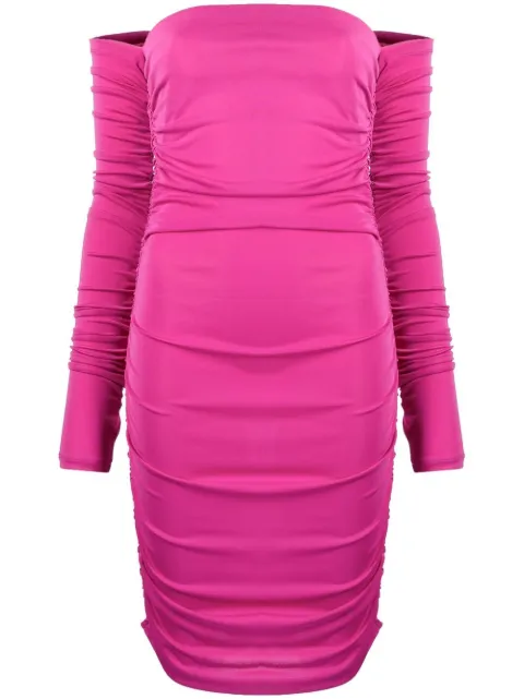 THE ANDAMANE ruched off-shoulder dress Pink T130106B