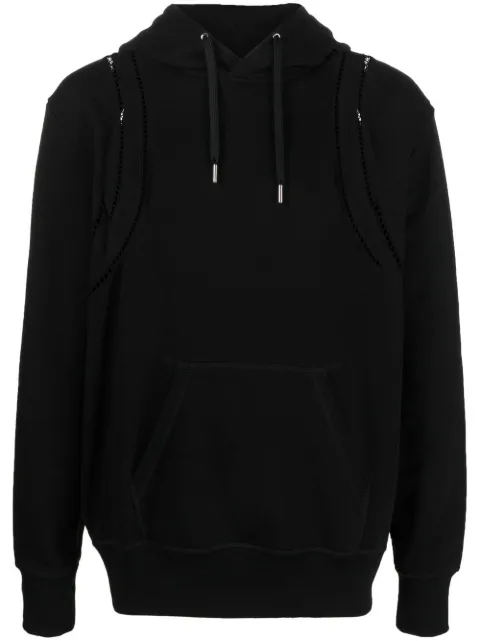 Alexander McQueen long-sleeve cotton hoodie Black 731639QUX43