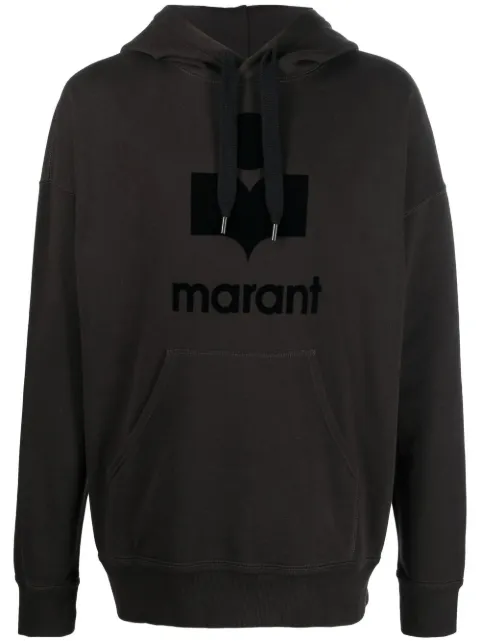 MARANT Miley logo-print hoodie Black SW0027HAA1M05H