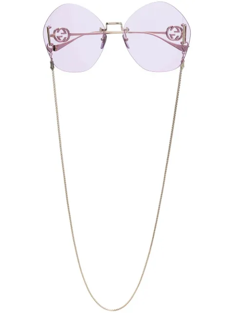 Gucci Eyewear round-frame sunglasses Gold 706696I3331