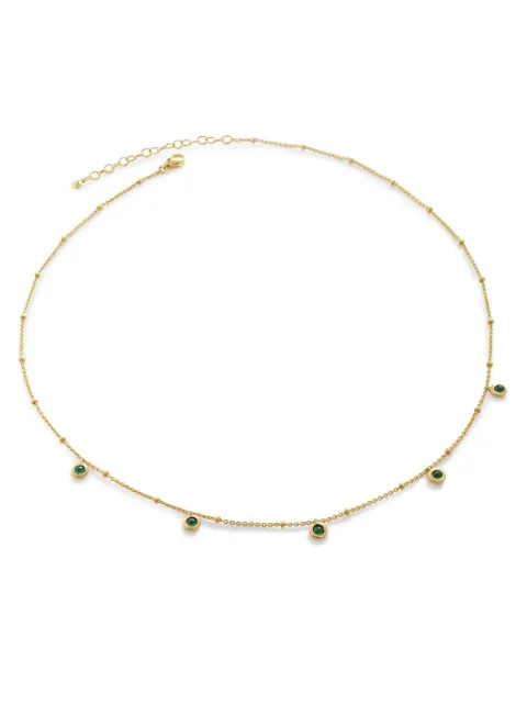 Monica Vinader Onyx Mini gem choker necklace Gold GPNKMIGMGRO