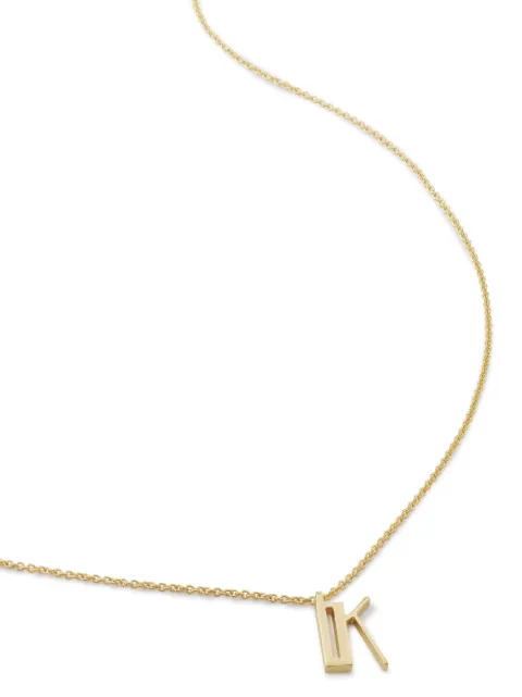 Monica Vinader Alphabet K pendant necklace Gold GPNKALPKNON