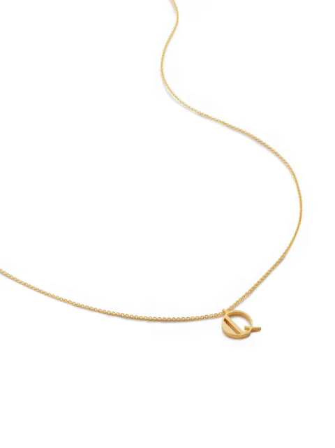 Monica Vinader Alphabet Q pendant necklace Gold GPNKALPQNON