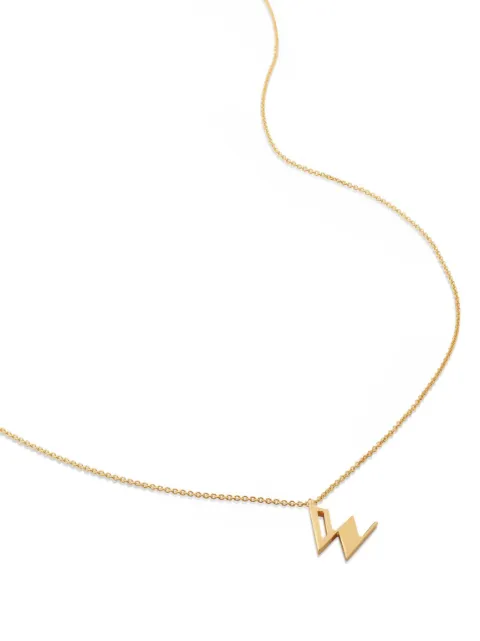 Monica Vinader alphabet W-pendant necklace Gold GPNKALPWNON